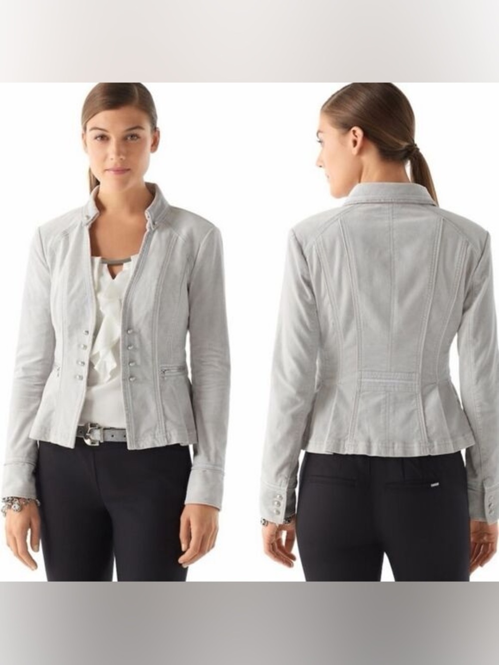 White House Black Market Light Gray blazer